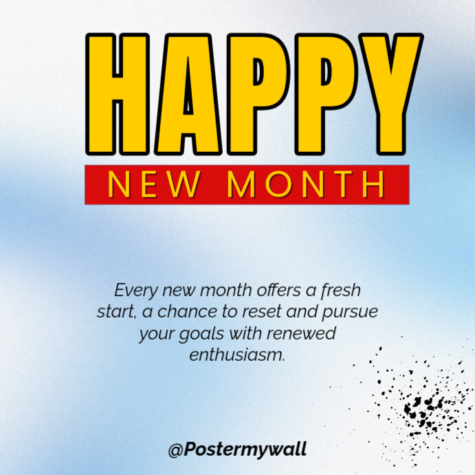 Plantilla de Happy New month motivational quote | PosterMyWall