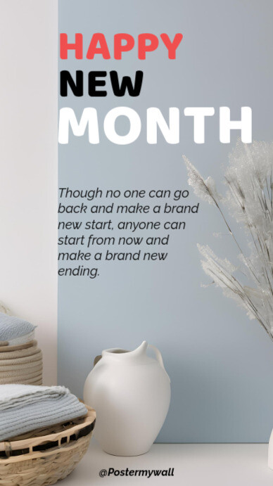 Happy New month motivational Quote Template | PosterMyWall