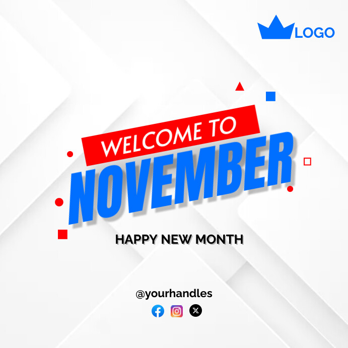 Happy New Month November Template | PosterMyWall