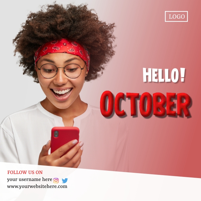 Happy New Month October Template PosterMyWall Happy new month october template postermywall
