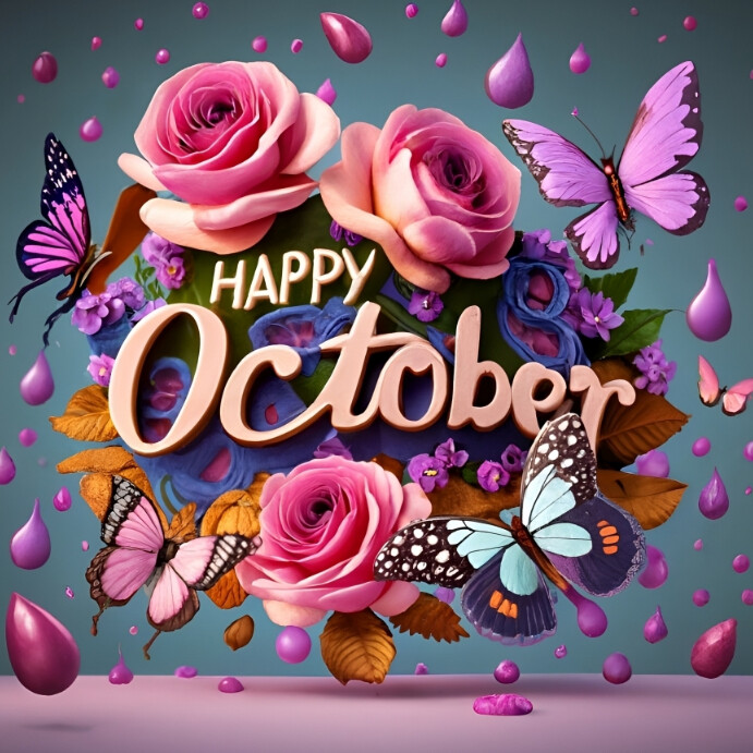 Happy New month - October designs Template | PosterMyWall