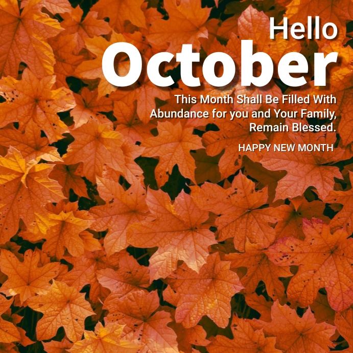 October Flyer'd Copy of Happy New Month October flyer | PosterMyWall
