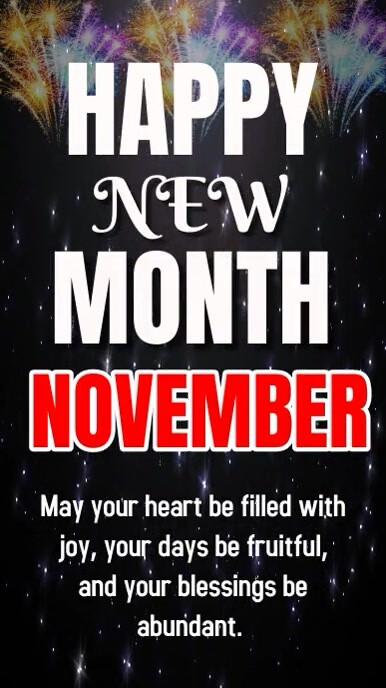 Happy new month of NOVEMBER design Template | PosterMyWall