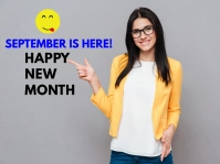 Happy New Month Template Sinal de jardim