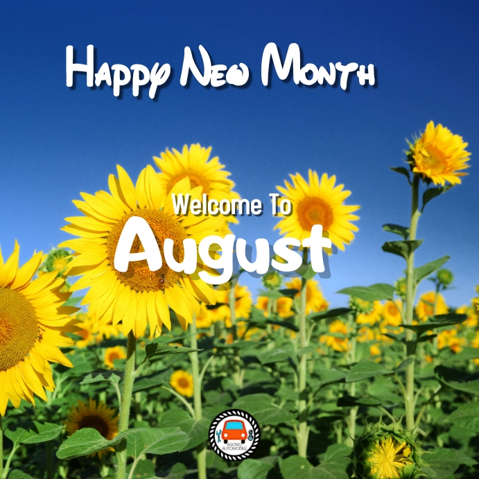 Happy New Month Welcome To August Instagram Post template