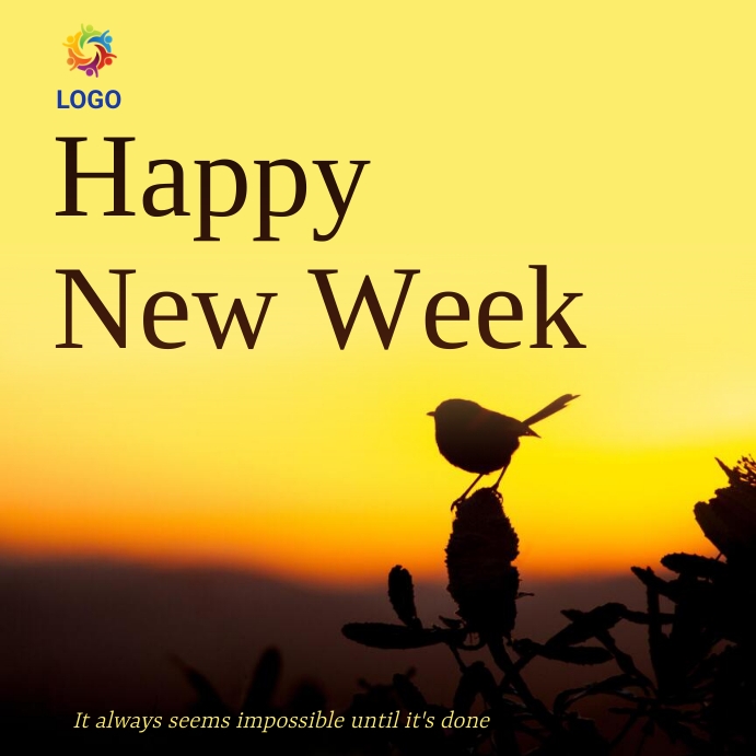 Happy new week corporate business post Template | PosterMyWall