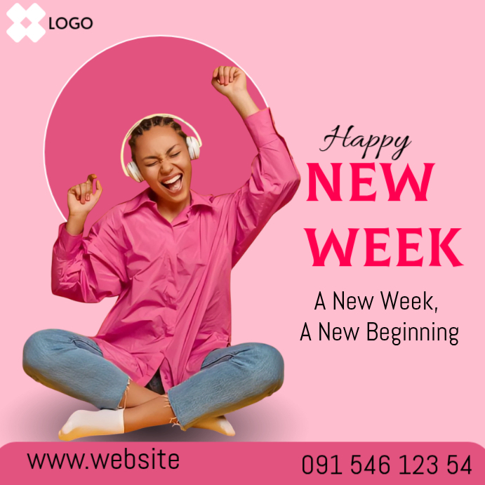 New Week Script Happy New week Template | PosterMyWall