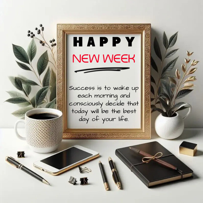 Happy New Week Design Template | PosterMyWall