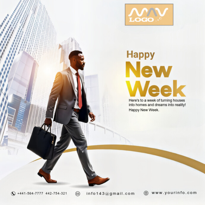 New Week Script Happy new week Template | PosterMyWall