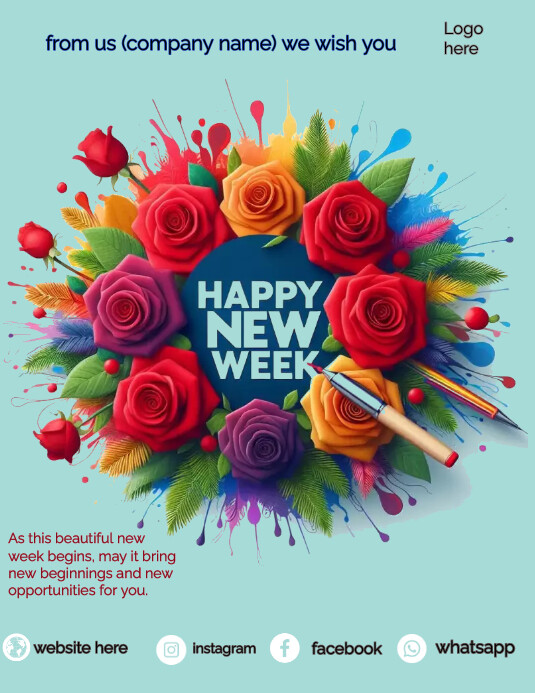 happy new week Template | PosterMyWall