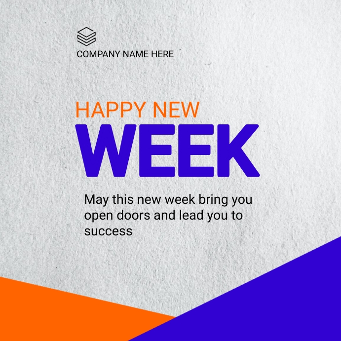 happy new week Instagram Post template