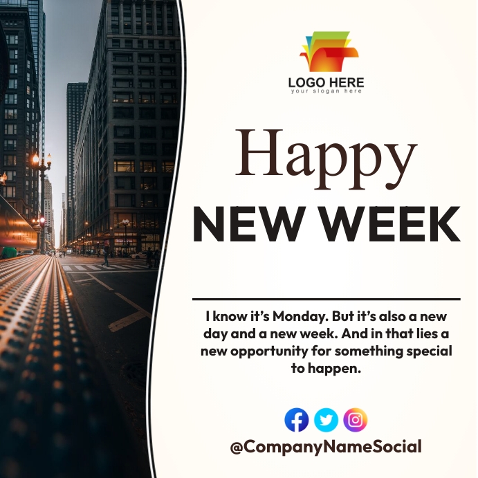 Happy New week flyer Template | PosterMyWall