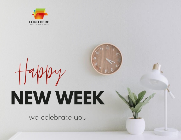 happy new week flyer template