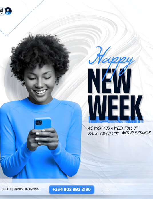 Happy new week flyer Template | PosterMyWall