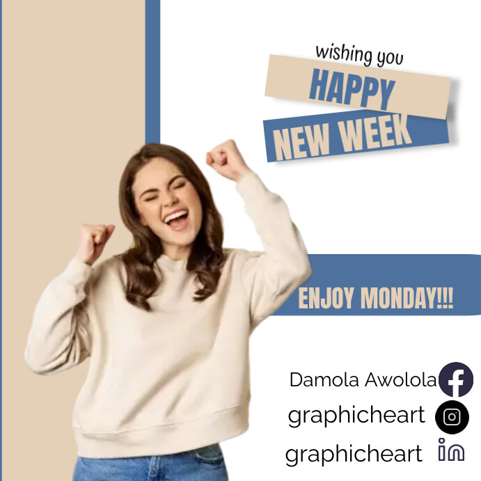 HAPPY NEW WEEK FLYER DESIGN Template | PosterMyWall