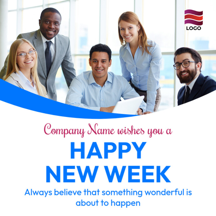 Happy new week flyers templates | PosterMyWall