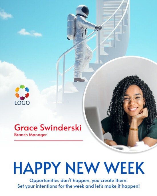 happy new week for customers clients employees workmates colleagues Instagram template