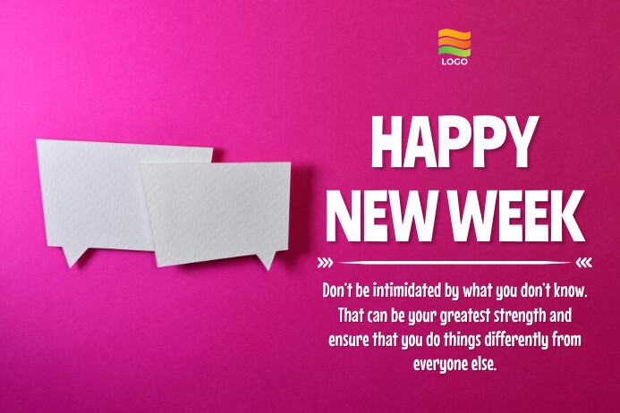 Happy new week poster Template | PosterMyWall