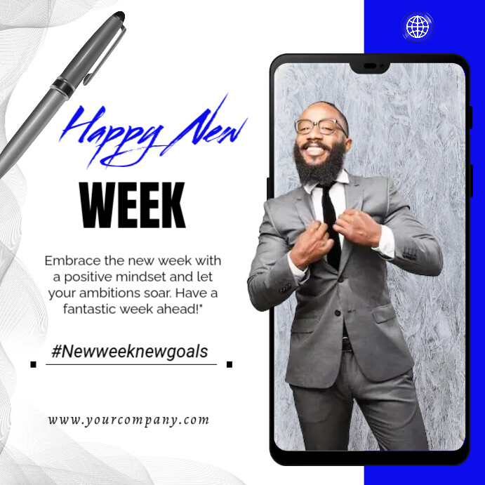 happy new week poster template | PosterMyWall