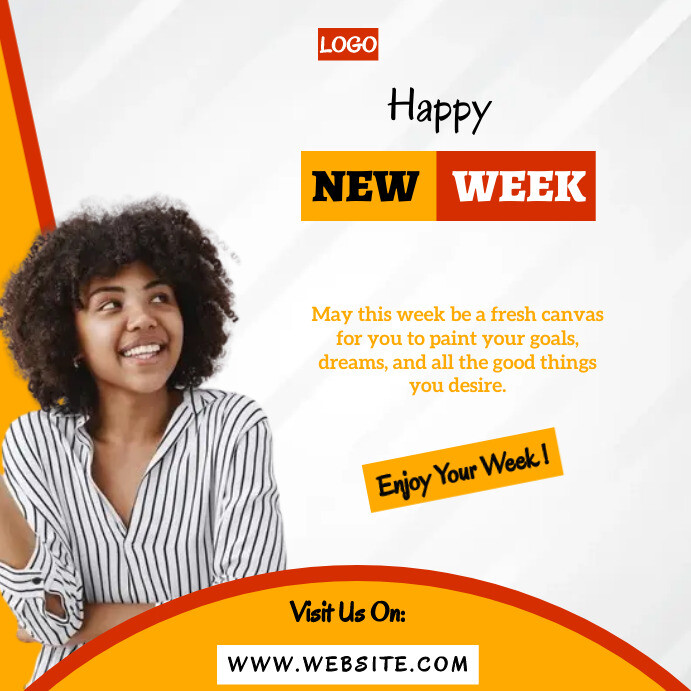 New Week Script Plantilla de happy new week template | PosterMyWall