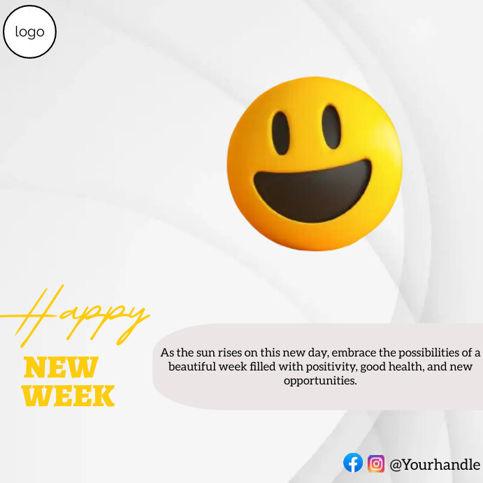 Happy new week template | PosterMyWall