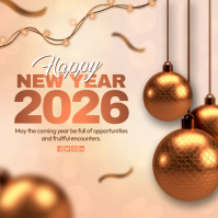 happy new year, Instagram-bericht template