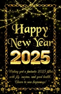 happy new year, happy new year video instagram story, new year, new year eve, new year, Half Page Wide template