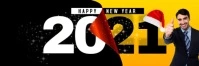 HAPPY NEW YEAR 2021 Banner 2' × 6' template
