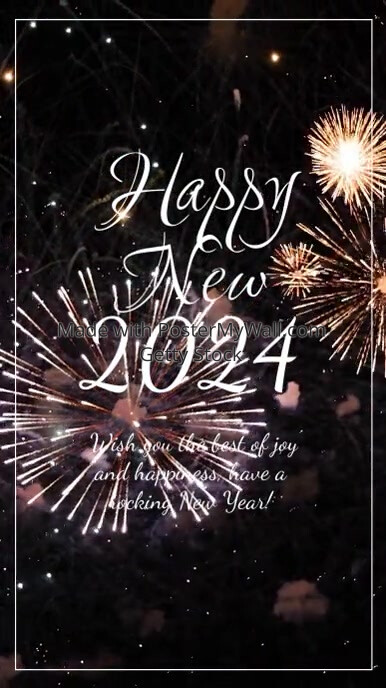 Sjabloon Gelukkig Nieuwjaar 2021 Vuurwerk Wenskaart Advertentiebrochure Postermywall