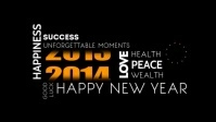 Happy New Year Greeting Video golden 2025 template