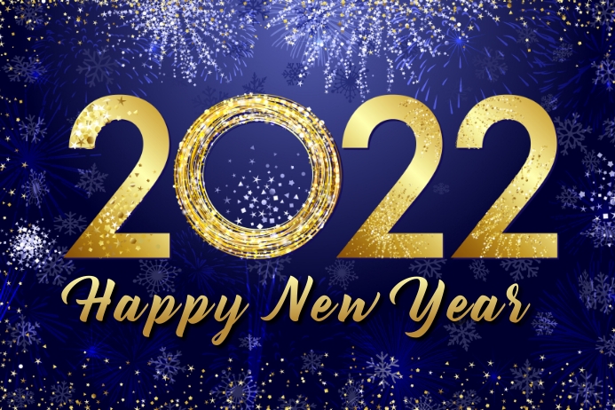 happy new year 2022 background แบนเนอร์ 4' × 6' template