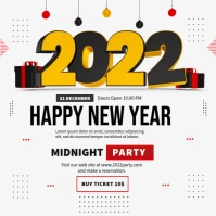 Happy New Year 2022 Quadrat (1:1) template