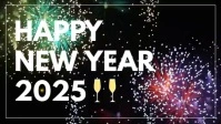 Happy New Year 2026 Greeting Video Firework 2024 Ikhava Yevidiyo ye-Facebook (16:9) template