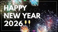 Happy New Year 2026 Greeting Video Firework 2024 Ikhava Yevidiyo ye-Facebook (16:9) template