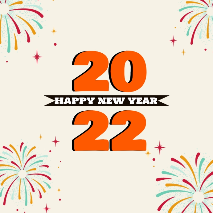 HAPPY NEW YEAR 2022 TEMPLATE Kwadrat (1:1)