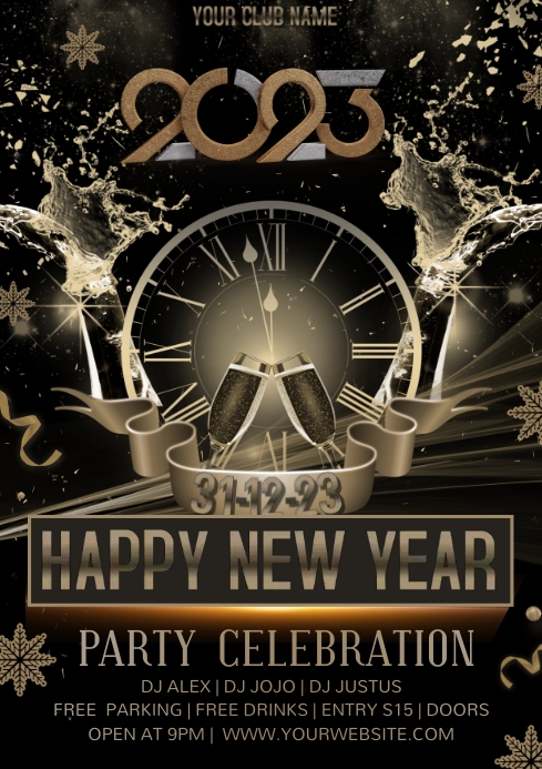 Plantilla de Happy New Year 2023 | PosterMyWall