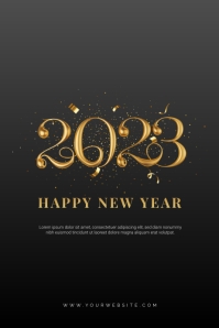 Happy New Year 2023 Greeting Poster Template | PosterMyWall