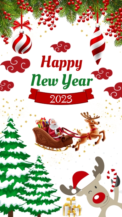 Plantilla de Happy New Year 2023 Instagram Story Template | PosterMyWall