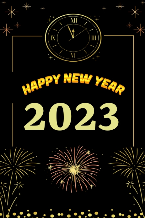 Plantilla de HAPPY NEW YEAR 2023 TEMPLATE | PosterMyWall