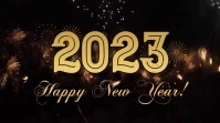 Happy New Year 2023 Video Wishes Template Digitalanzeige (16:9)