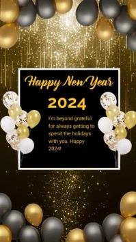 Happy new year 2024 , new year 2024 wishes , Instagram Story template