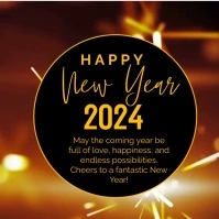 Happy new year 2024 , new year 2024 wishes , Logotyp template