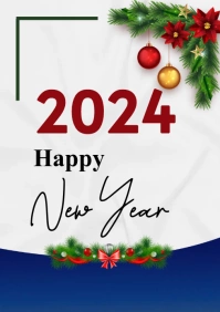 Happy new year 2024 Banner A2 template