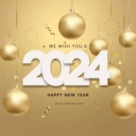 Happy New Year 2024 Publicación de Instagram template