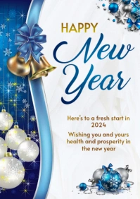 Happy New Year 2024 A5 template