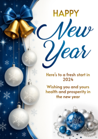 Happy New Year 2024 A5 template