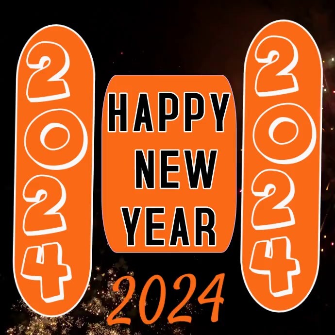 happy new year 2024 Template PosterMyWall