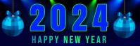 Happy new year 2024 design template Twitter Banner