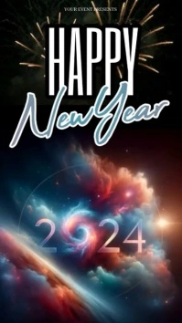 happy new year 2024 instagram story template
