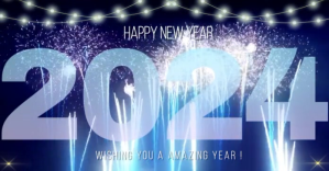 Lila New Year Celebration Facebook Shared Image Template